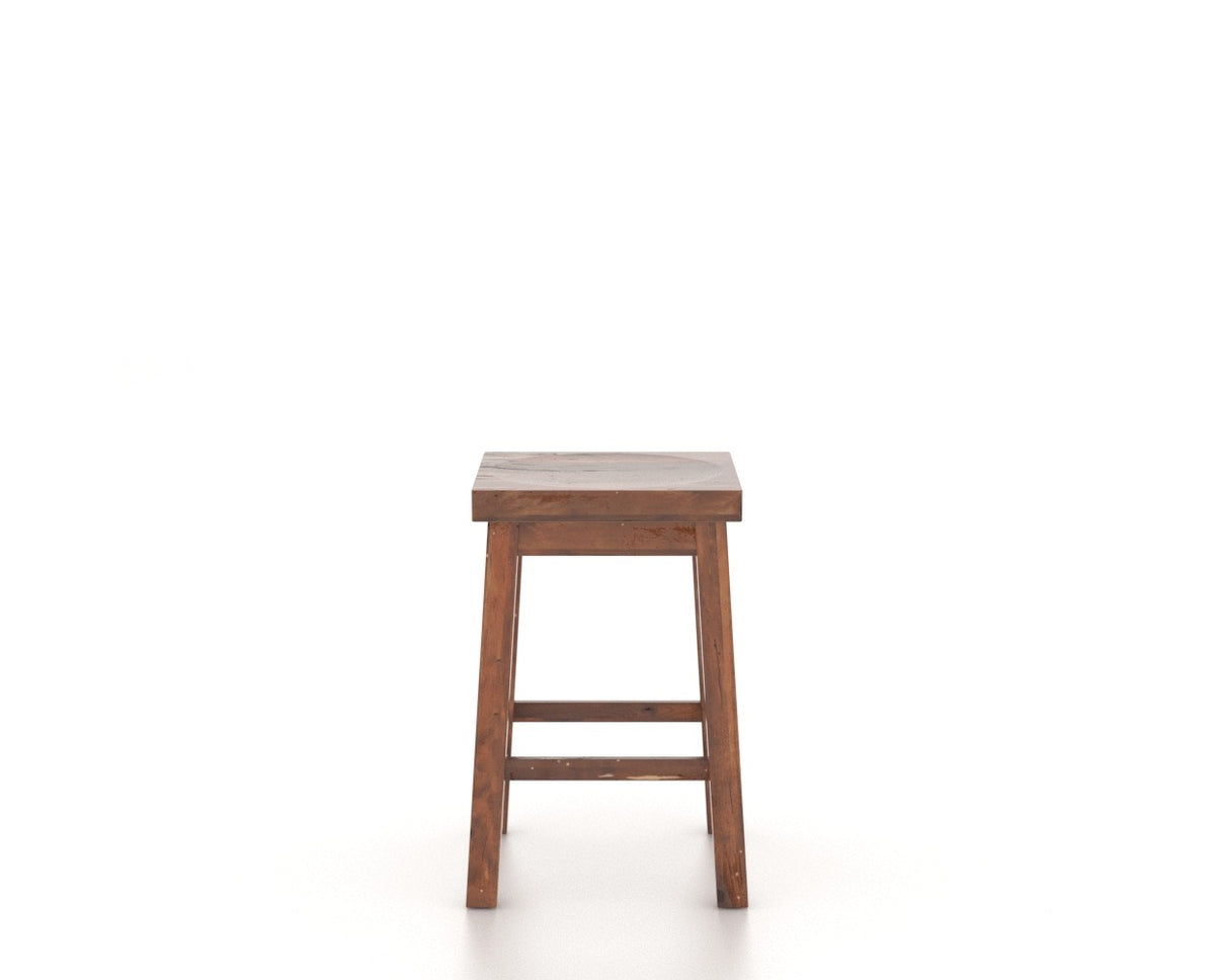 Canadel Champlain Block Stool in Spice Washed, side view