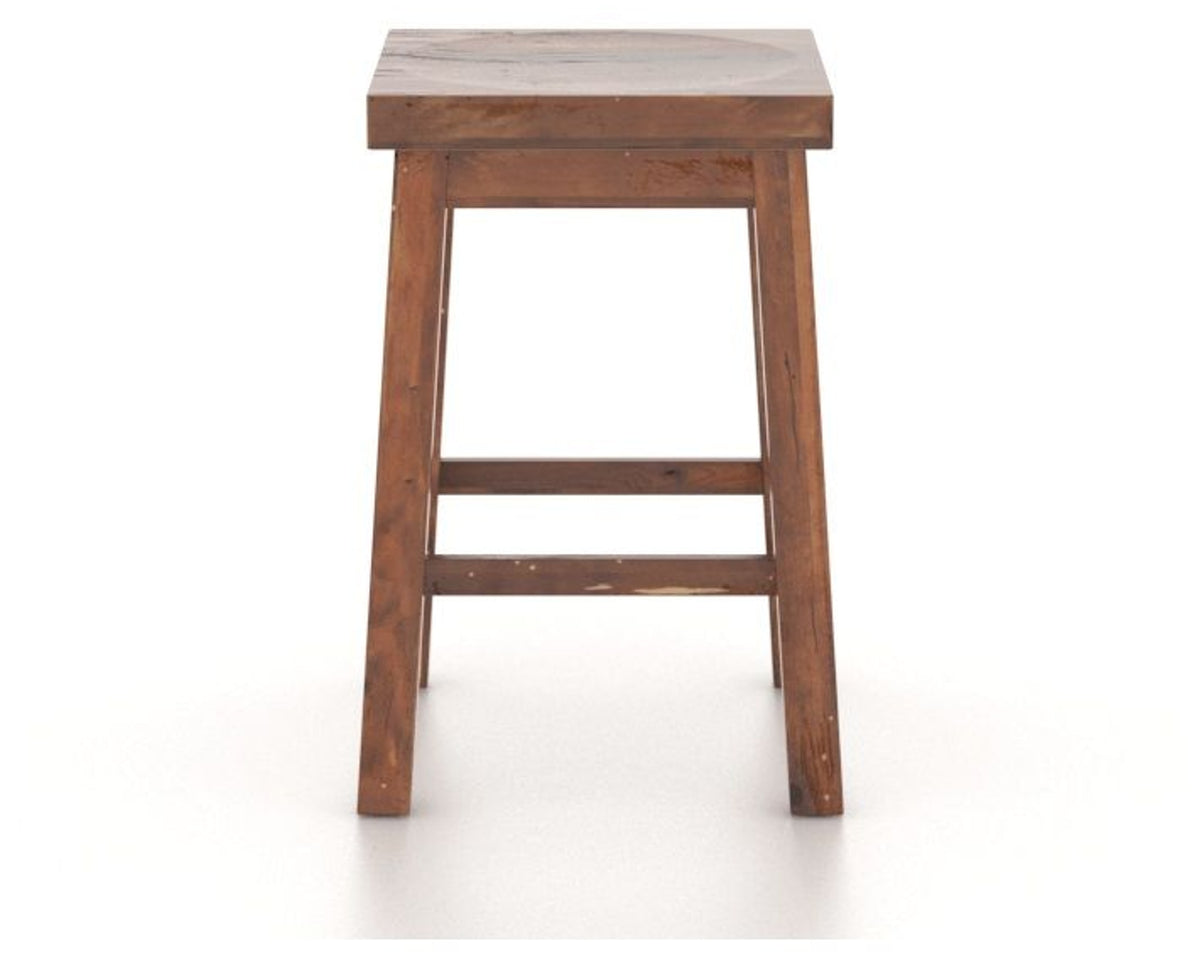 Canadel Champlain Block Stool in Spice Washed, side view