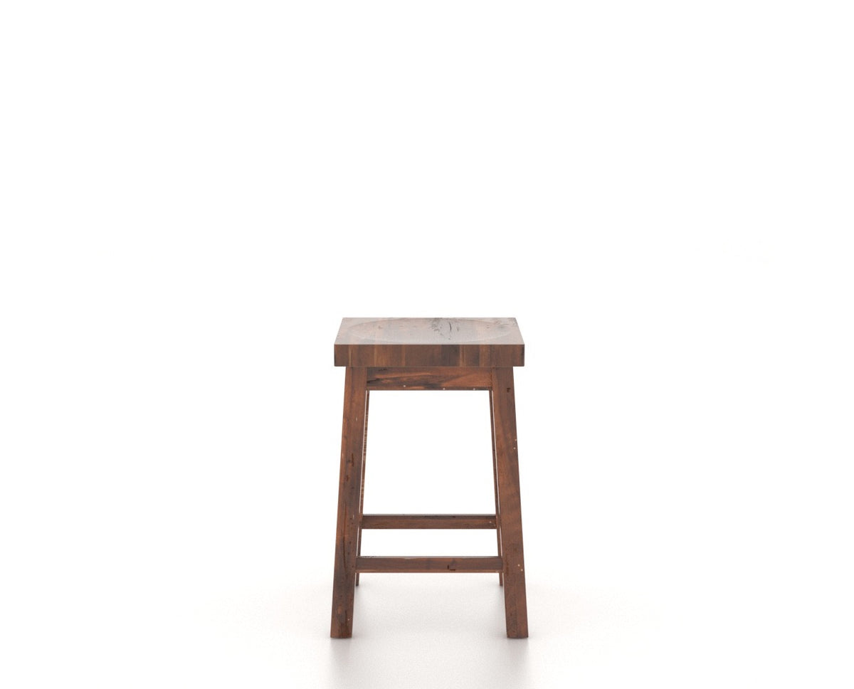 Canadel Champlain Block Stool in Spice Washed, back view