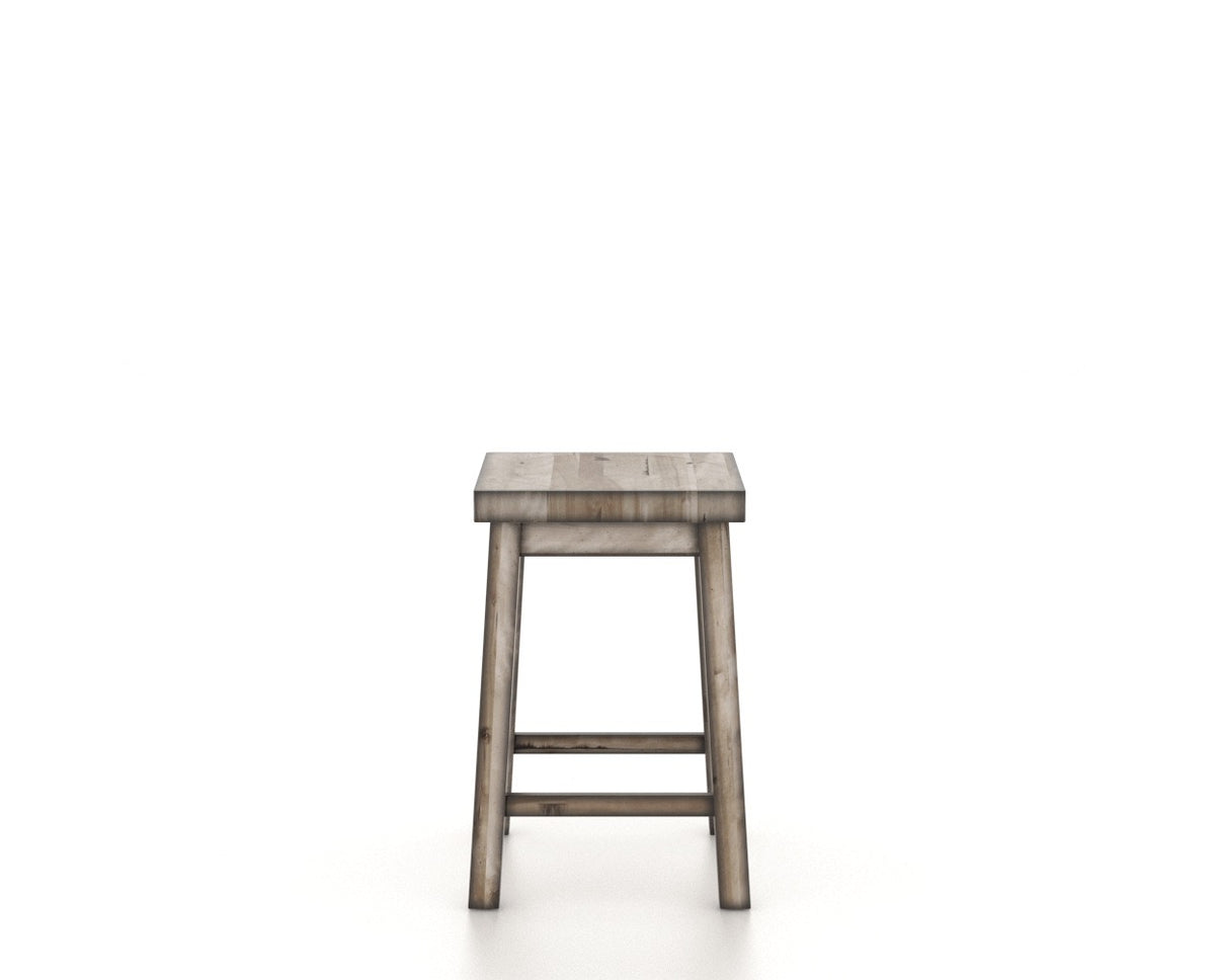 Canadel Champlain Block Stool in Heritage Nature, front view
