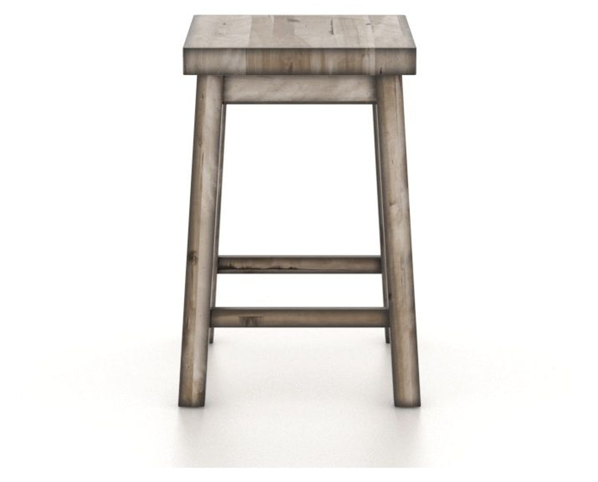 Canadel Champlain Block Stool in Heritage Nature, front view