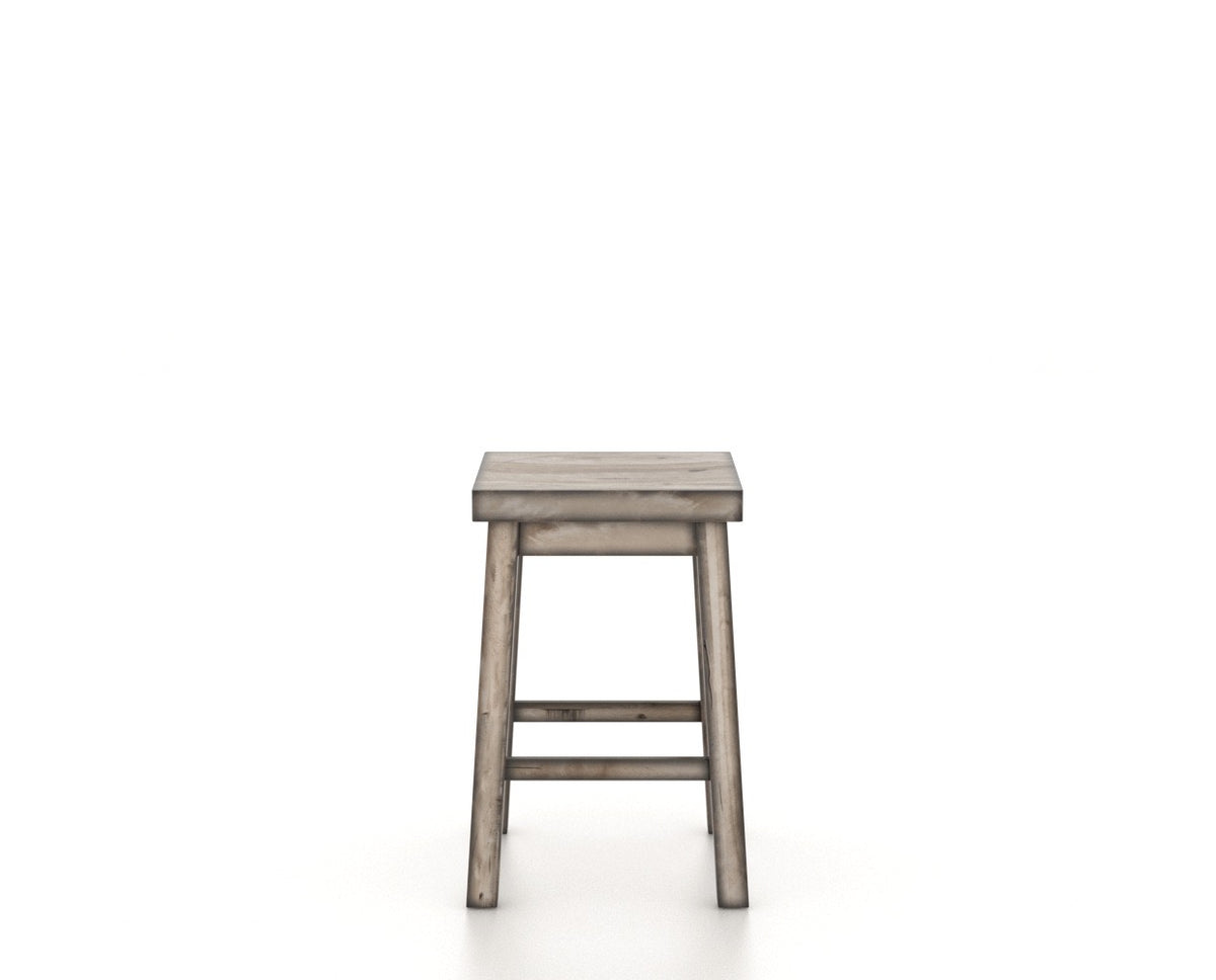 Canadel Champlain Block Stool in Heritage Nature, side view