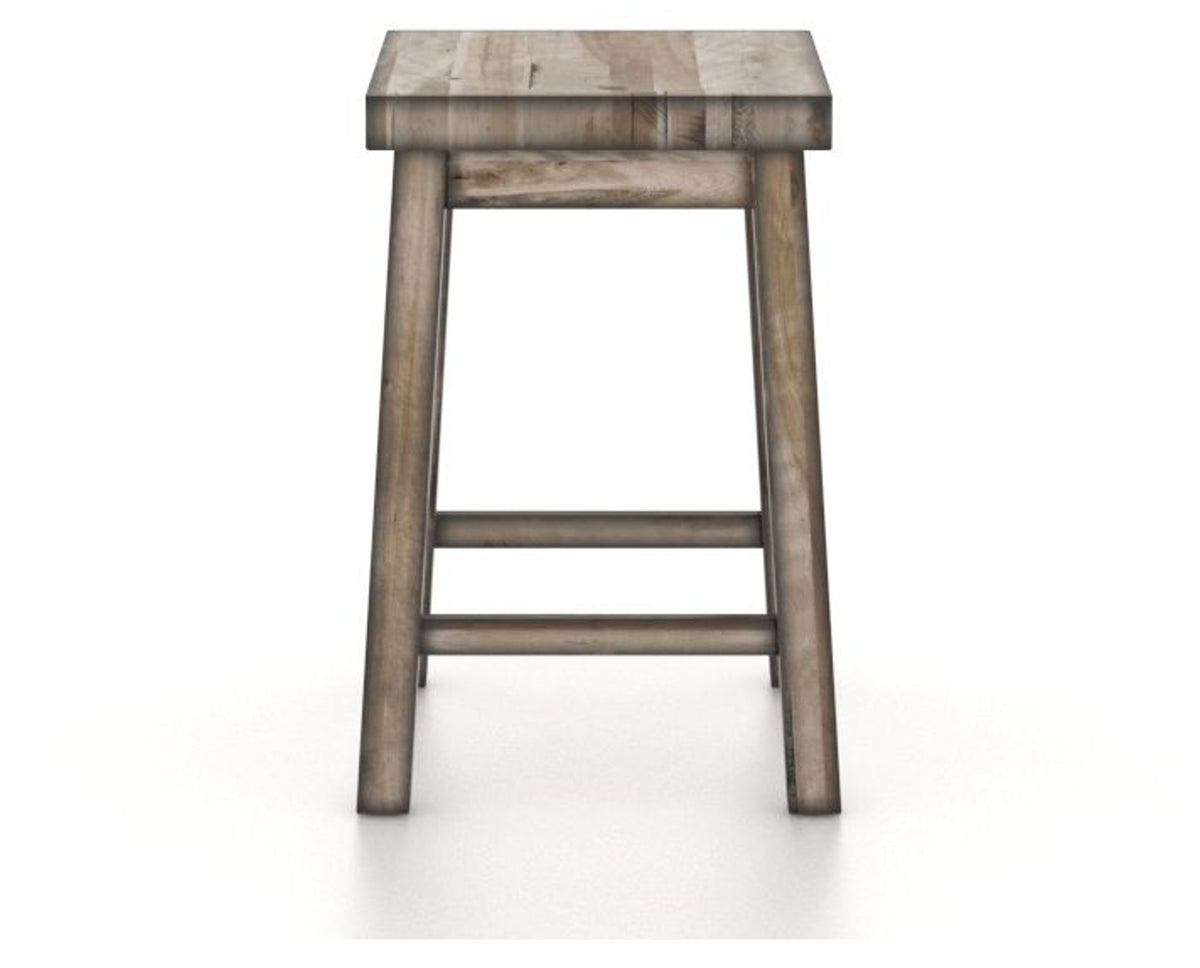 Canadel Champlain Block Stool in Heritage Nature, back view