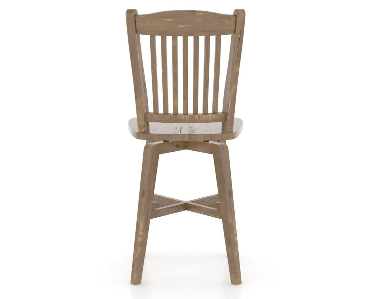 Canadel Champlain Counter Stool in Pecan Washed, back view