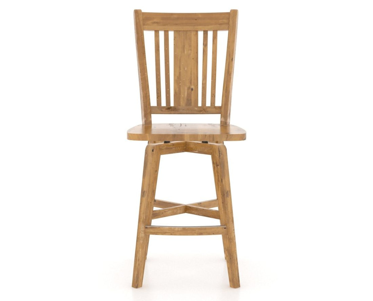 Canadel Champlain Lloyd Counter Stool in Honey Washed, front view
