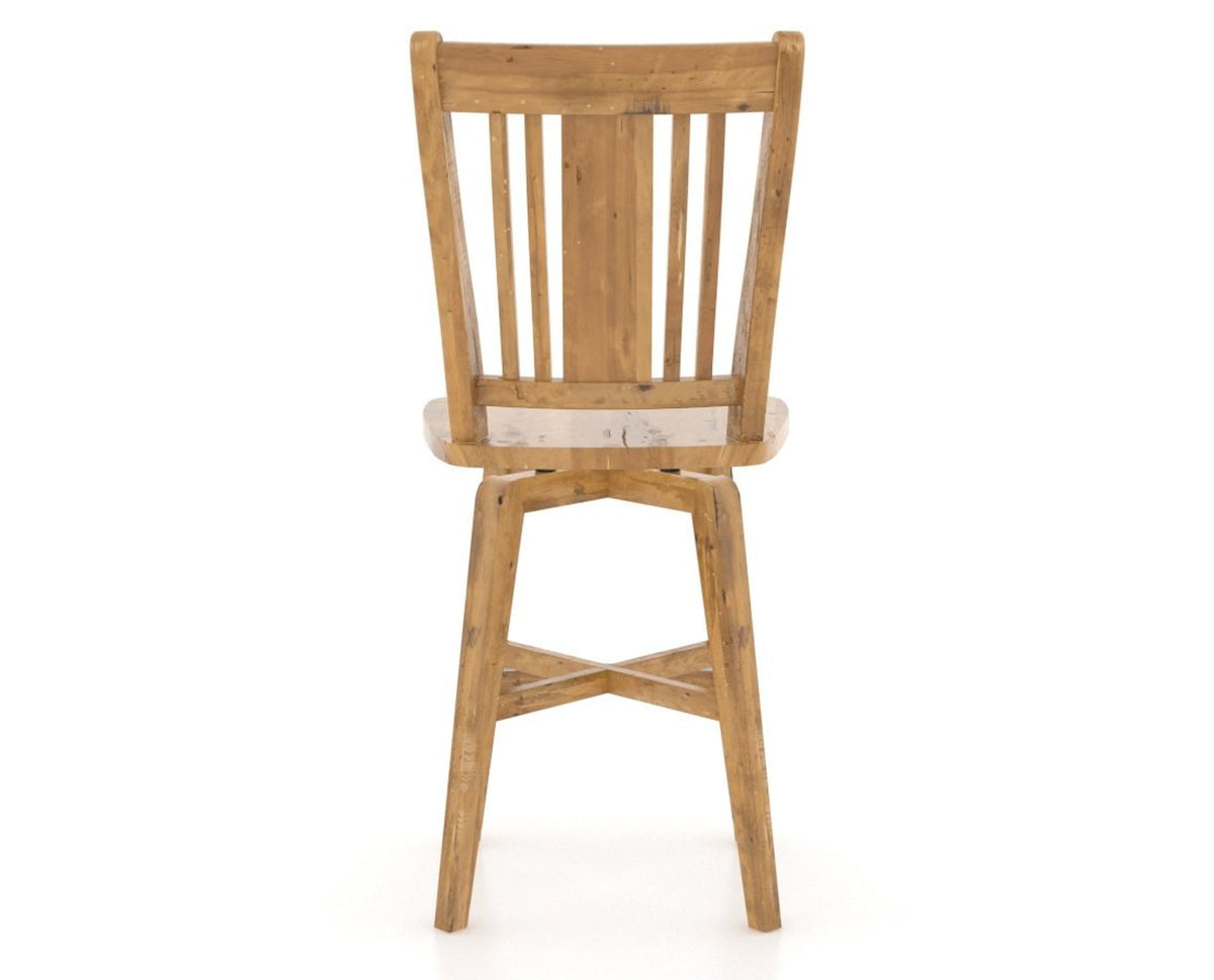 Canadel Champlain Lloyd Counter Stool in Honey Washed, back view