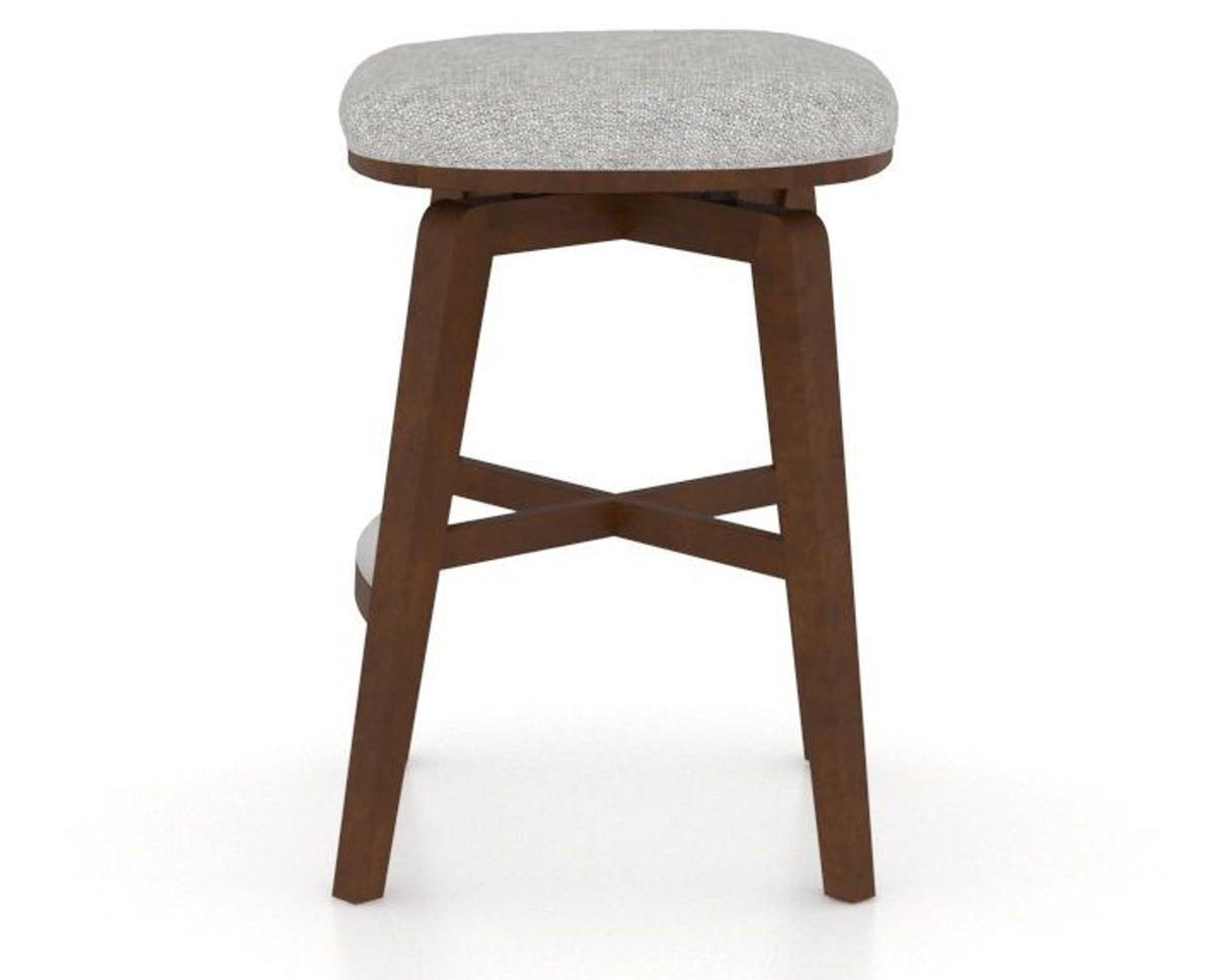 Canadel Stump Counter Stool in Cognac Washed, 7C Fabric, side view