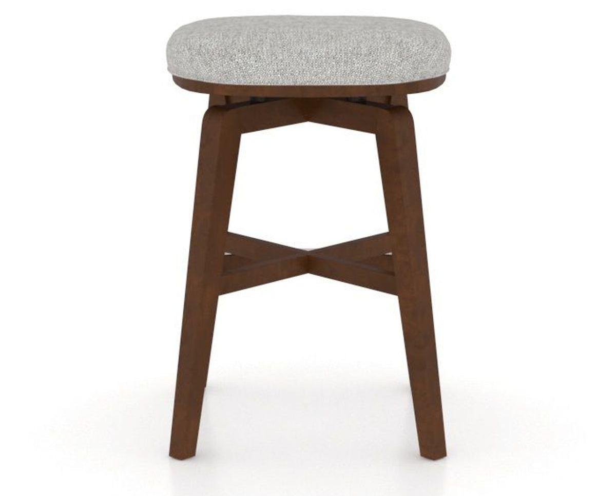 Canadel Stump Counter Stool in Cognac Washed, 7C Fabric, back view