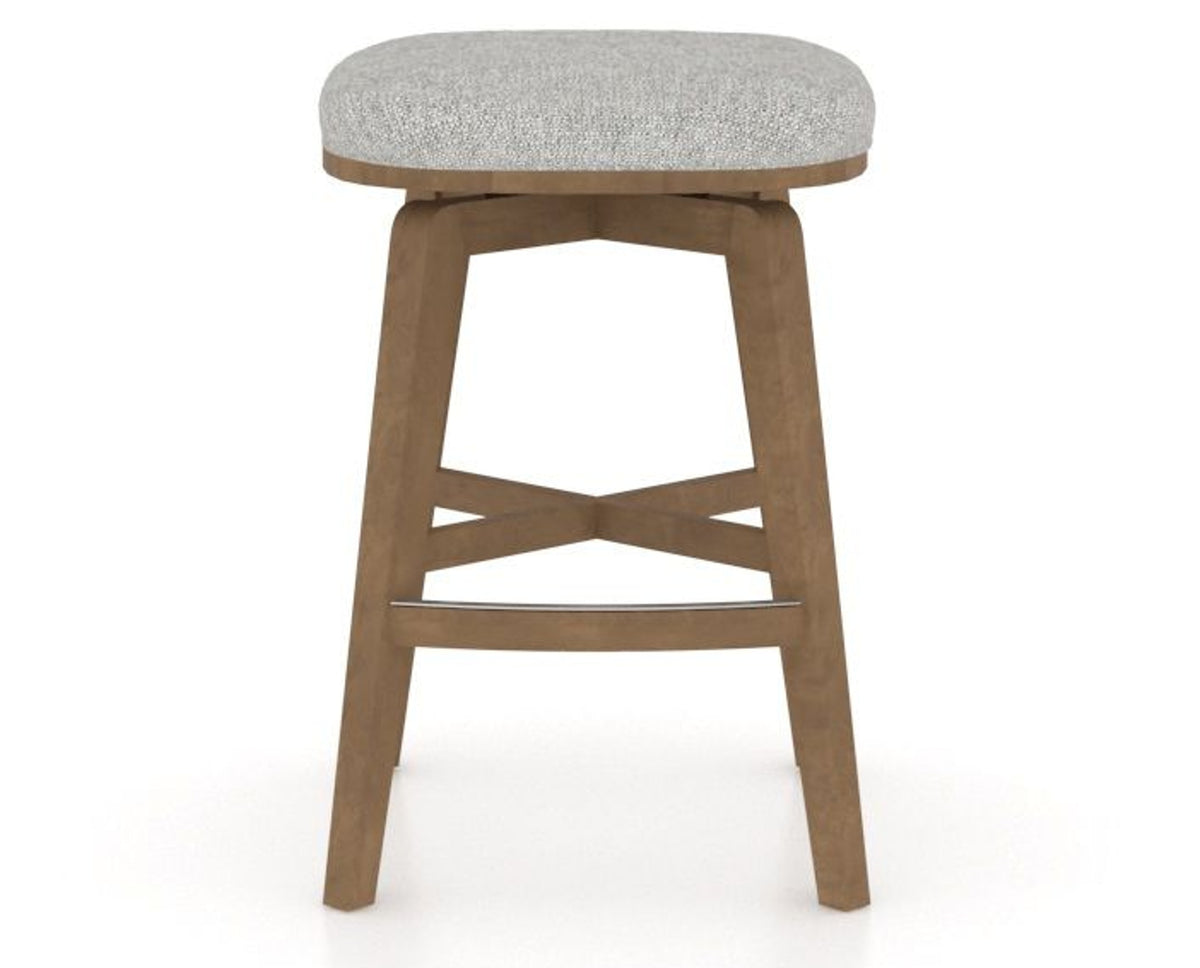 Canadel Stump Counter Stool in Pecan Washed, 7C Fabric, front view