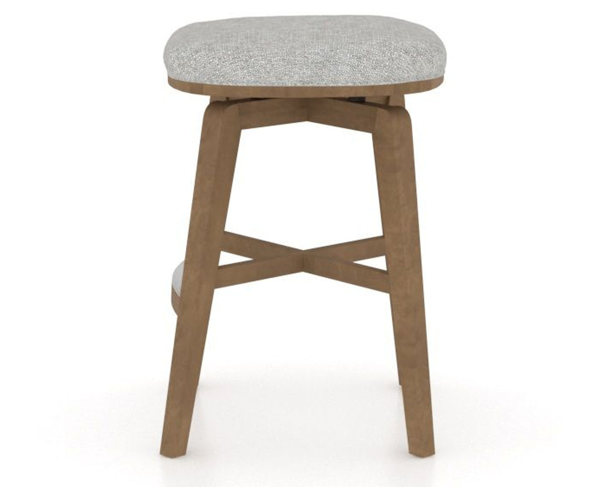 Canadel Stump Counter Stool in Pecan Washed, 7C Fabric, side view