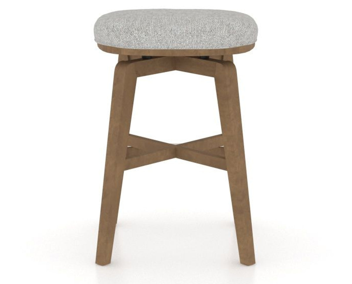 Canadel Stump Counter Stool in Pecan Washed, 7C Fabric, back view