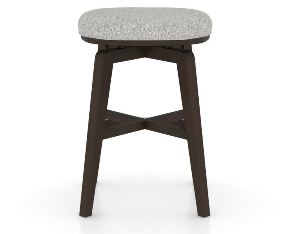 Canadel Stump Counter Stool in Davy's Grey, 7C Fabric, back view