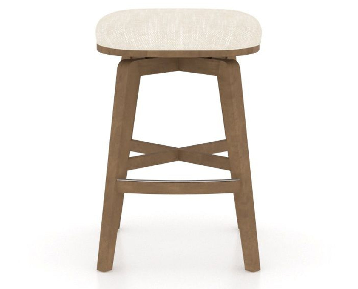 Canadel Stump Counter Stool in Pecan Washed, FT InsideOut®, front view
