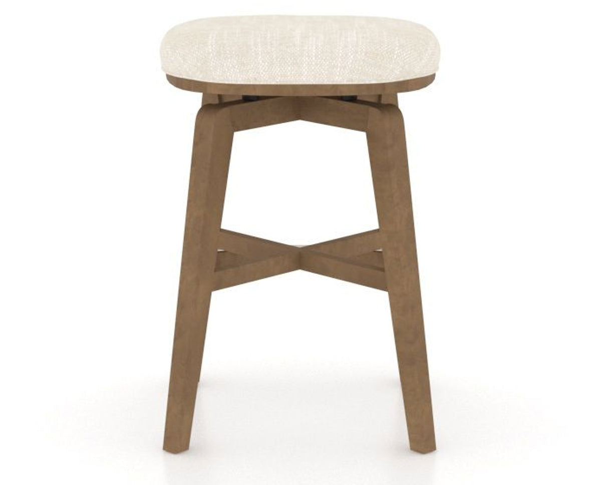 Canadel Stump Counter Stool in Pecan Washed, FT InsideOut®, back view