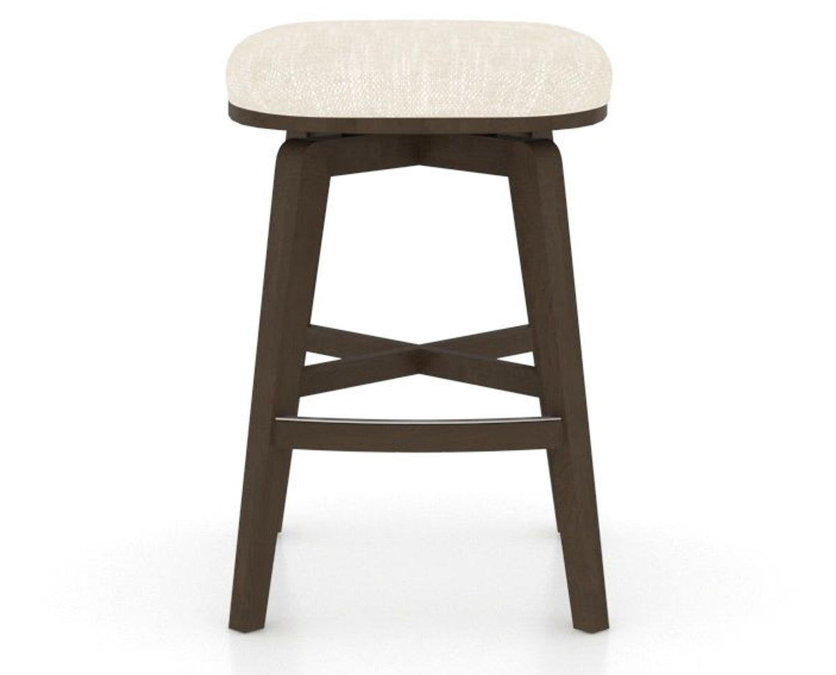 Canadel Stump Counter Stool in Hazelnut Washed, FT InsideOut®, front view