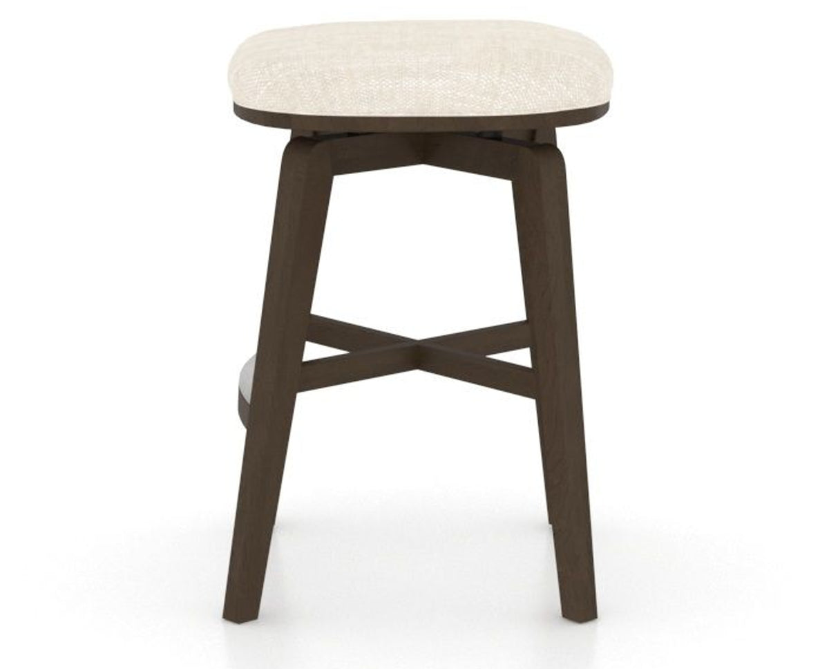 Canadel Stump Counter Stool in Hazelnut Washed, FT InsideOut®, side view