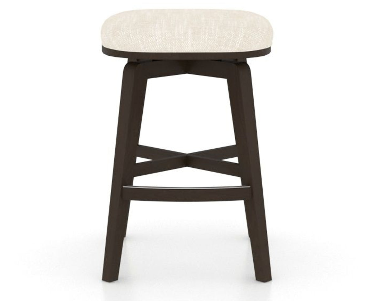 Canadel Stump Counter Stool in Davy's Grey, FT InsideOut®, front view