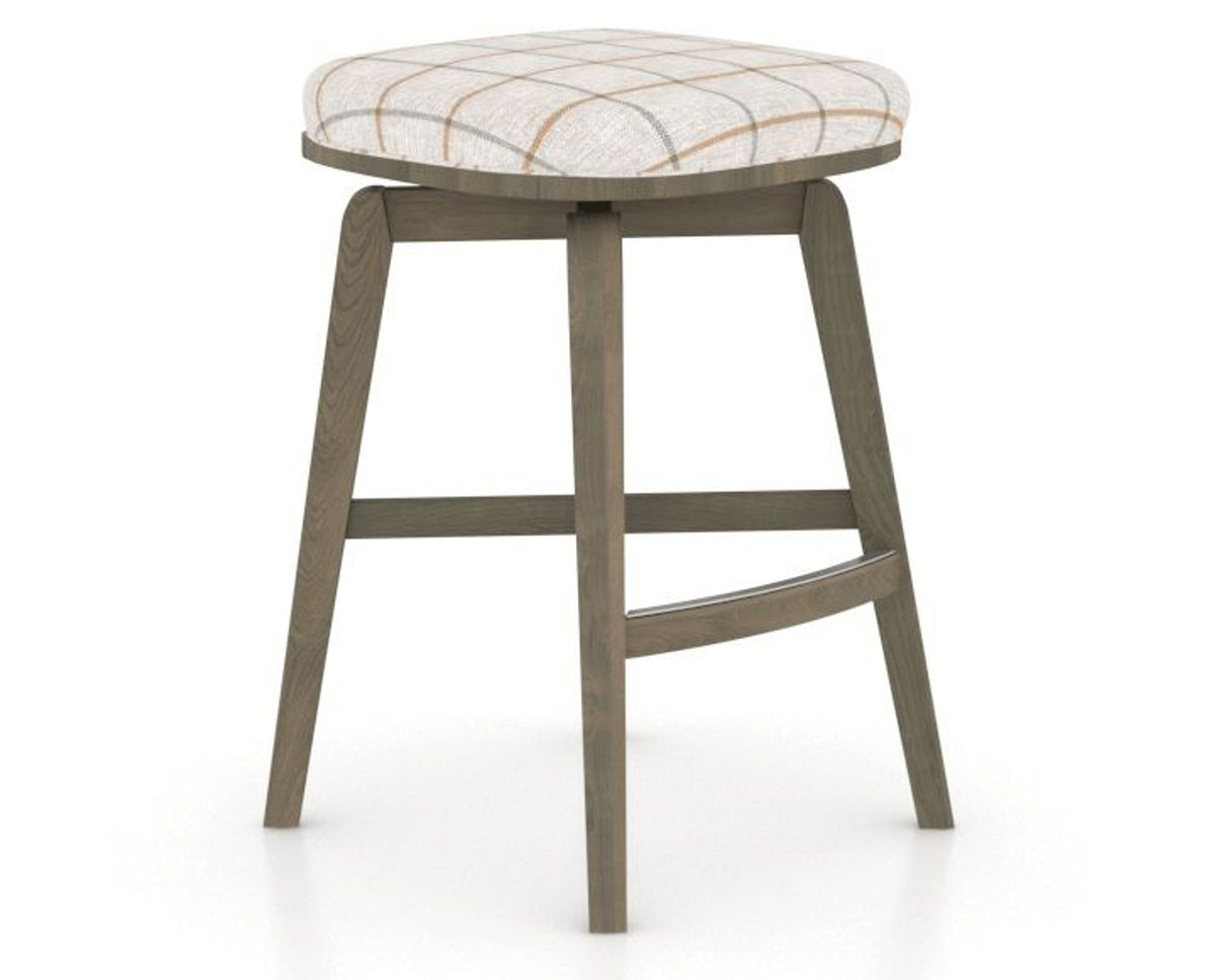 Canadel Stump Counter Stool in Shadow, OZ Fabric, three-quarter view
