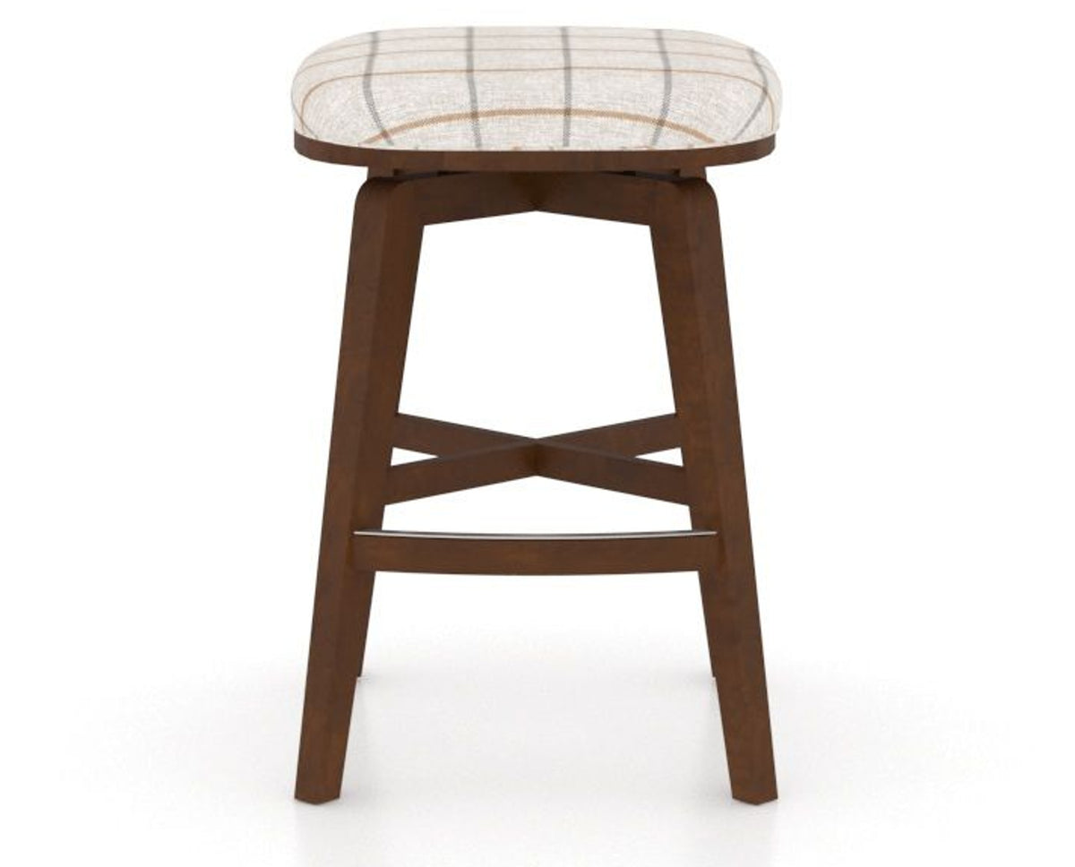 Canadel Stump Counter Stool in Cognac Washed, OZ Fabric, front view