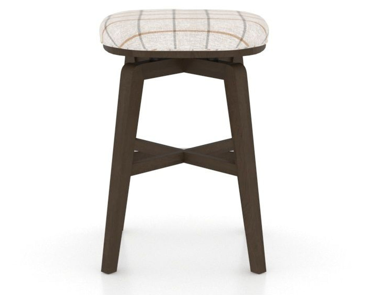 Canadel Stump Counter Stool in Hazelnut Washed, OZ Fabric, back view
