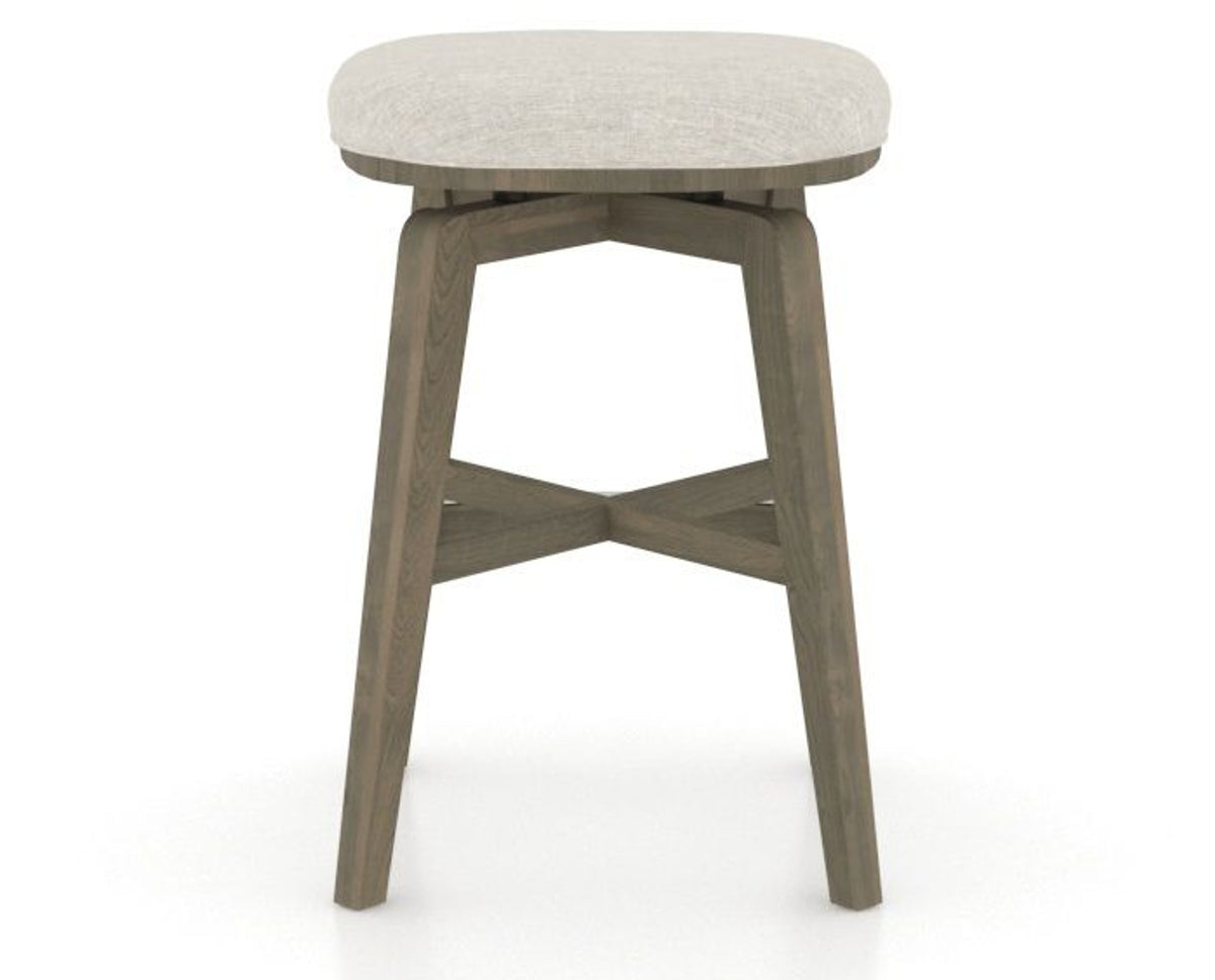 Canadel Stump Counter Stool in Shadow, TB Fabric, back view