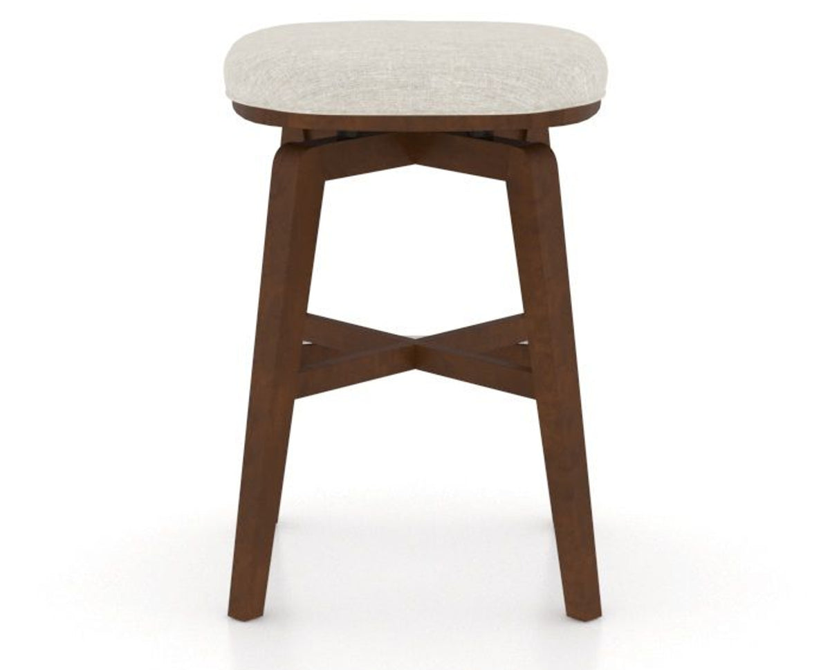 Canadel Stump Counter Stool in Cognac Washed, TB Fabric, back view