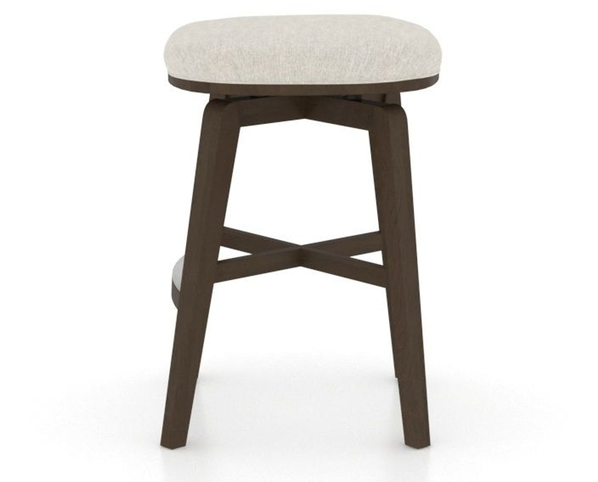 Canadel Stump Counter Stool in Hazelnut Washed, TB Fabric, side view
