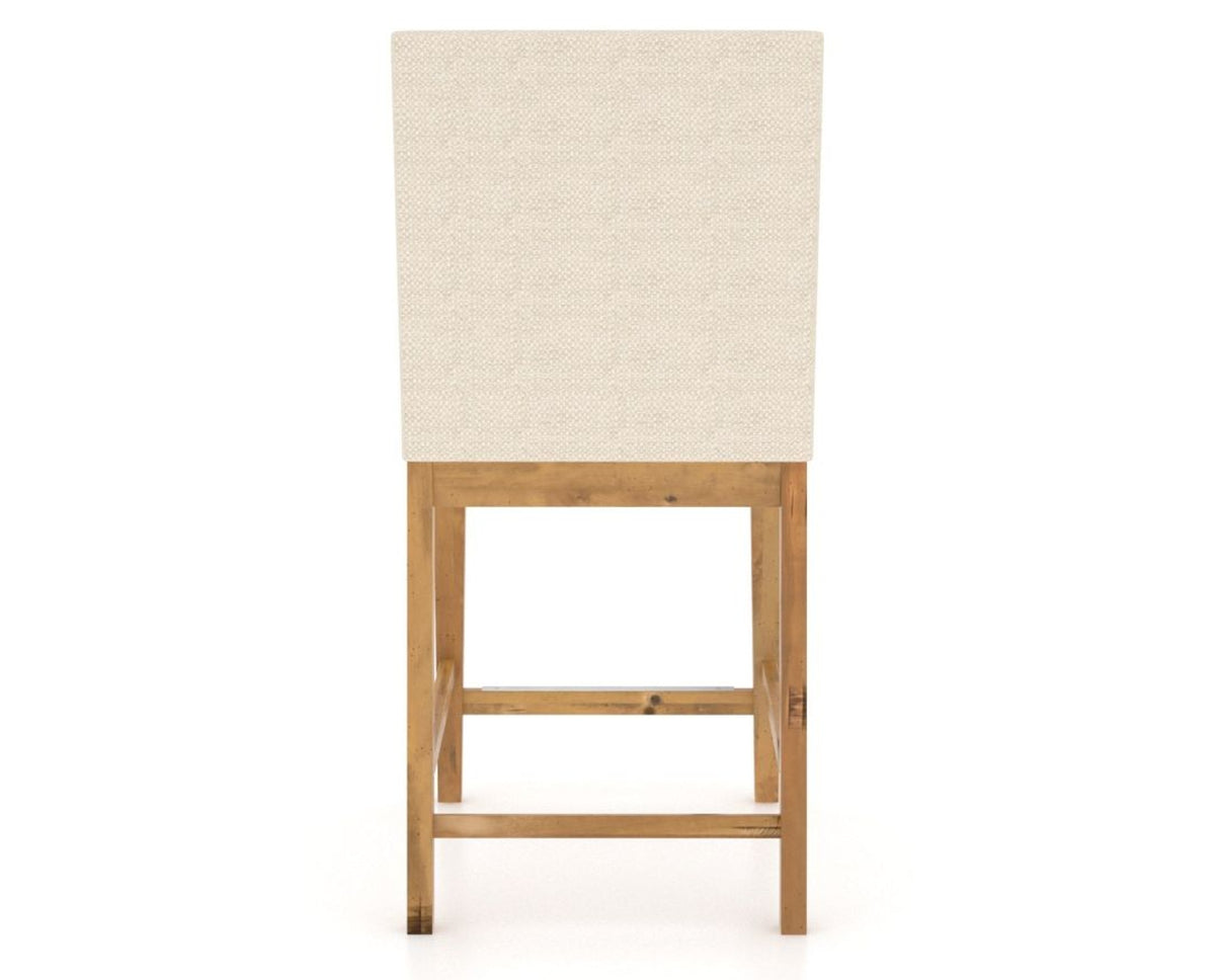 Canadel Champlain Upholstered Counter Stool 8002 in 6K Sunbrella® and 01 Honey Washed, back view