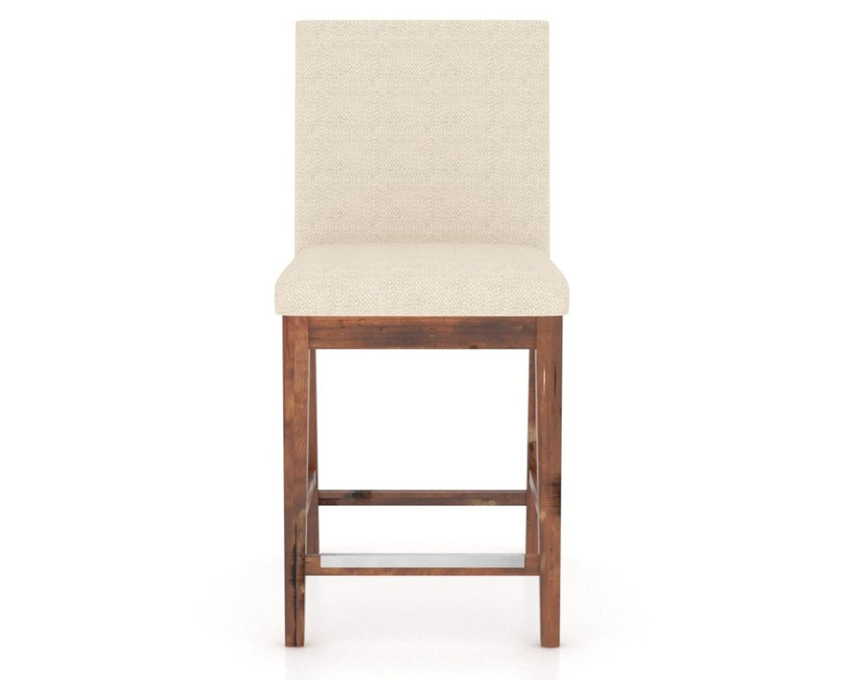 Canadel Champlain Upholstered Counter Stool 8002 in 6K Sunbrella® and 33 Spice Washed, front view