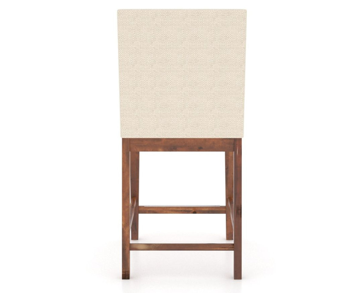 Canadel Champlain Upholstered Counter Stool 8002 in 6K Sunbrella® and 33 Spice Washed, back view