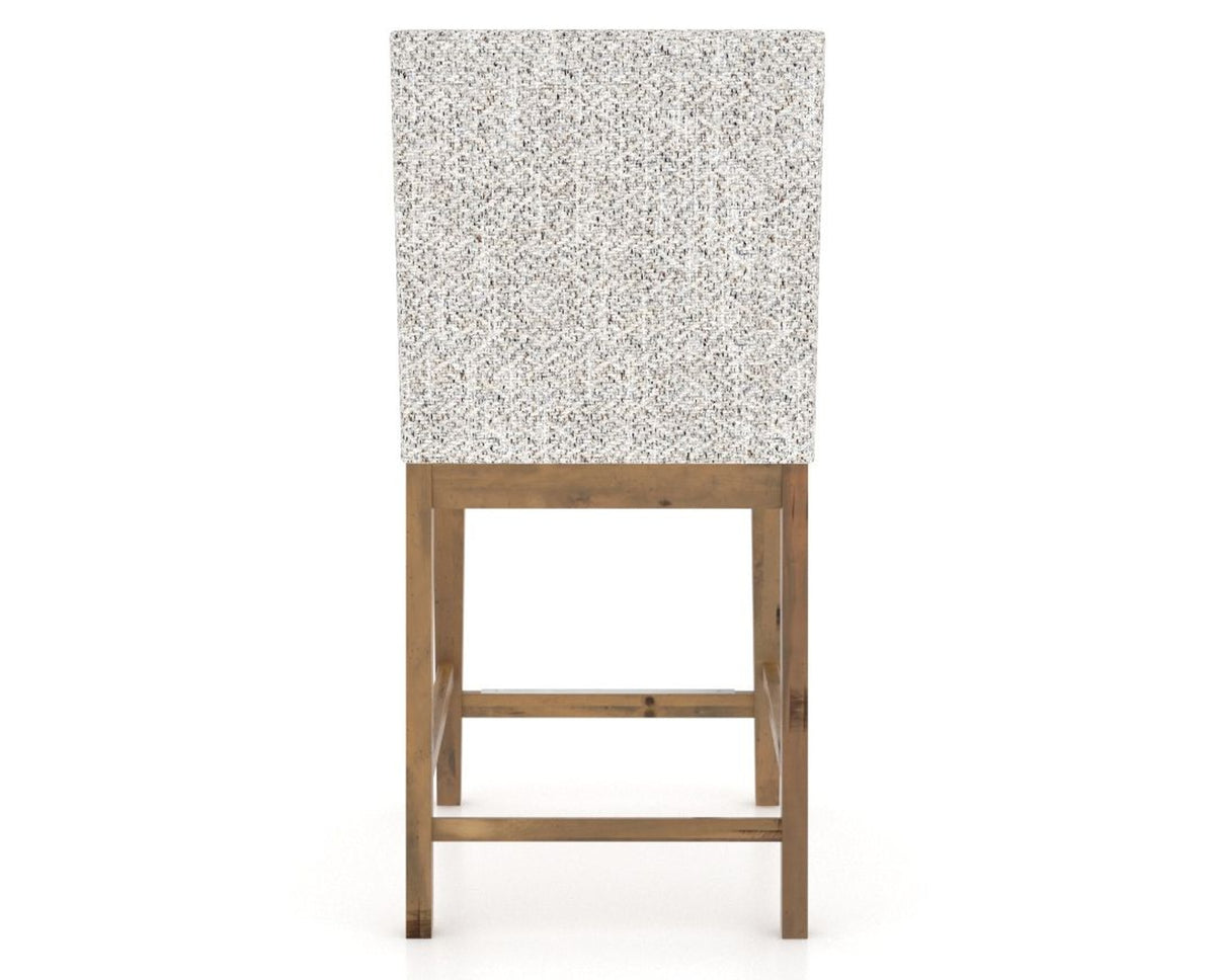 Canadel Champlain Upholstered Counter Stool 8002 in FP Crypton® and 03 Oak Washed, back view