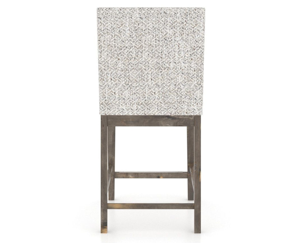 Canadel Champlain Upholstered Counter Stool 8002 in FP Crypton® and 08 Shadow, back view