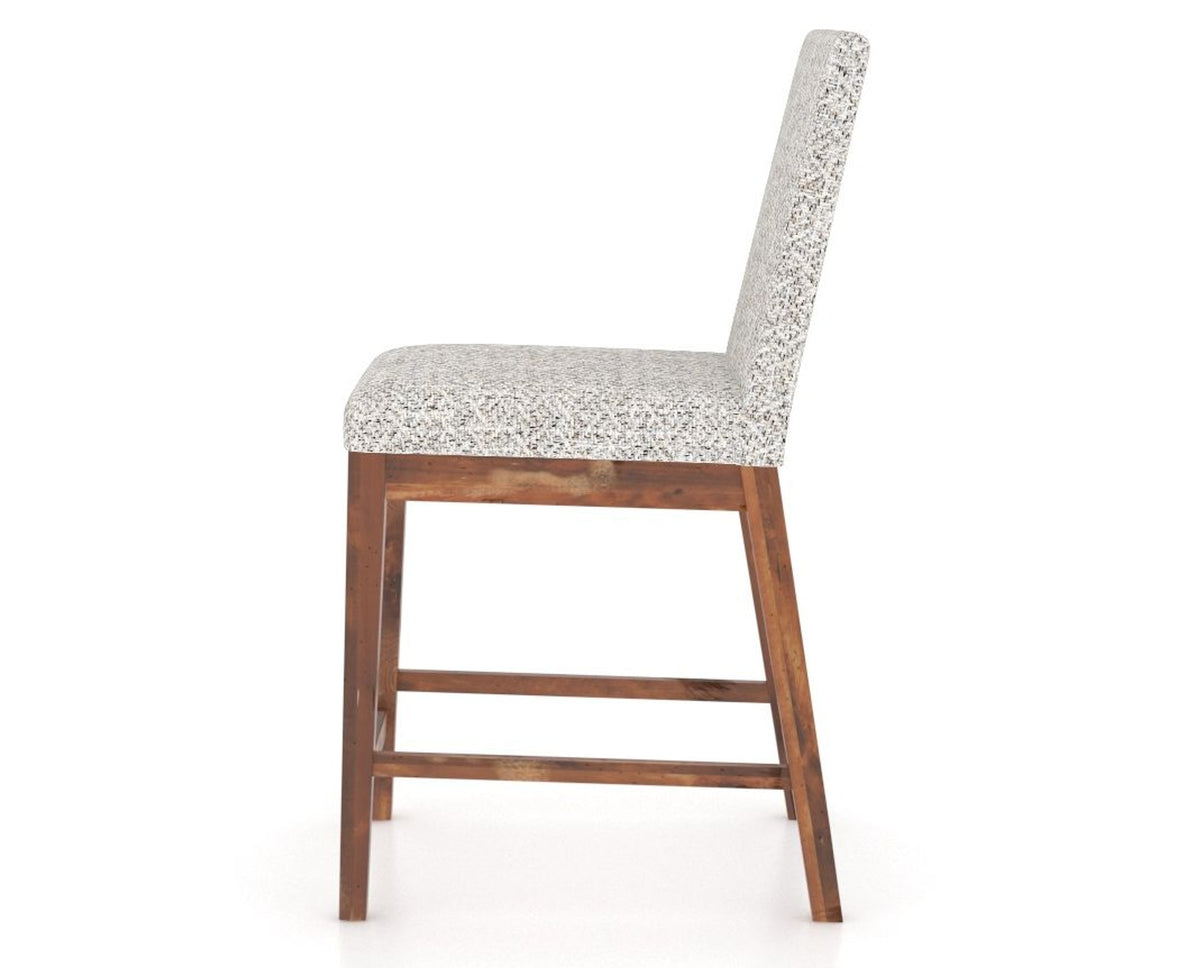 Canadel Champlain Upholstered Counter Stool 8002 in FP Crypton® and 33 Spice Washed, side view