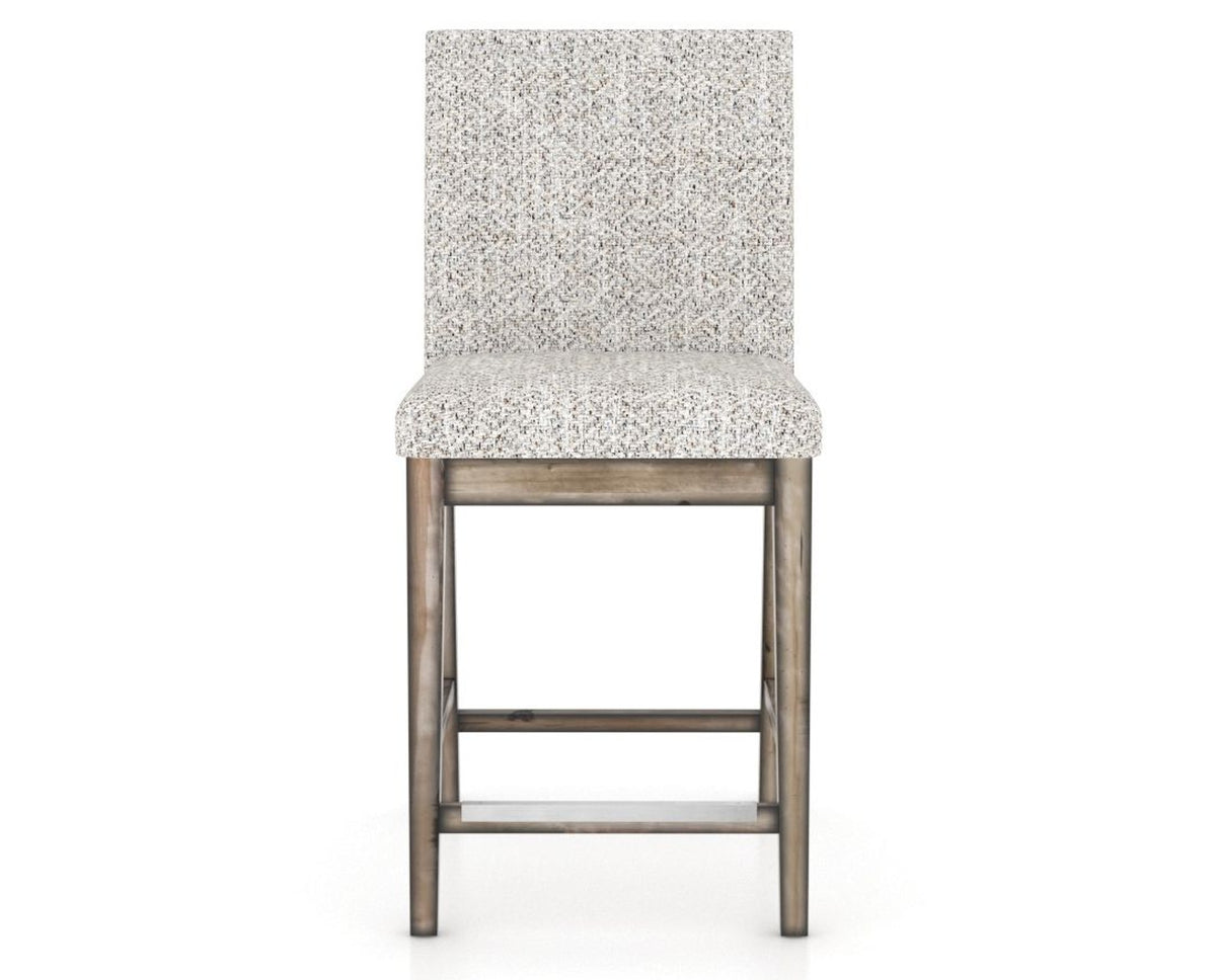 Canadel Champlain Upholstered Counter Stool 8002 in FP Crypton® and 72 Heritage Nature, front view