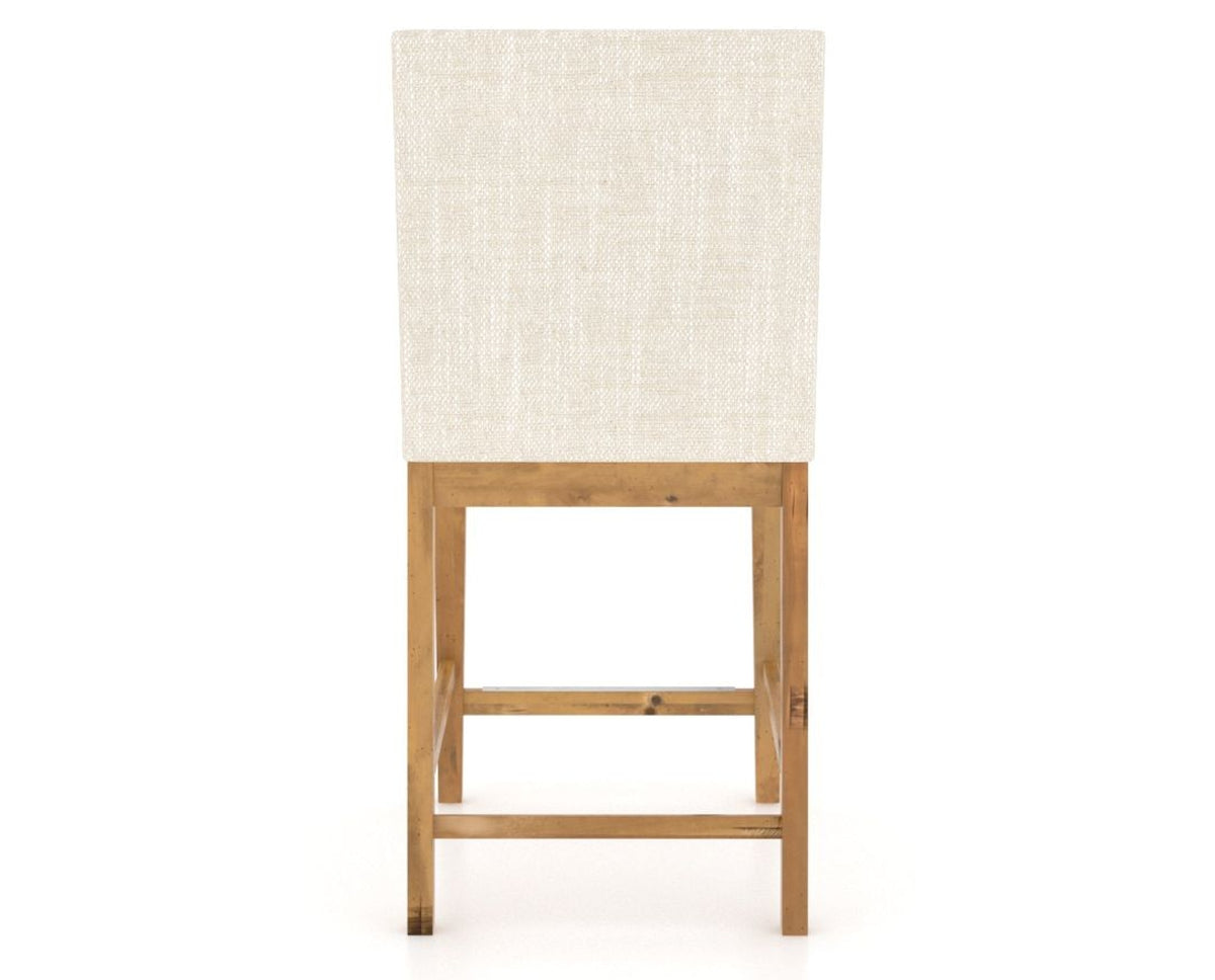 Canadel Champlain Upholstered Counter Stool 8002 in FT InsideOut® and 01 Honey Washed, back view