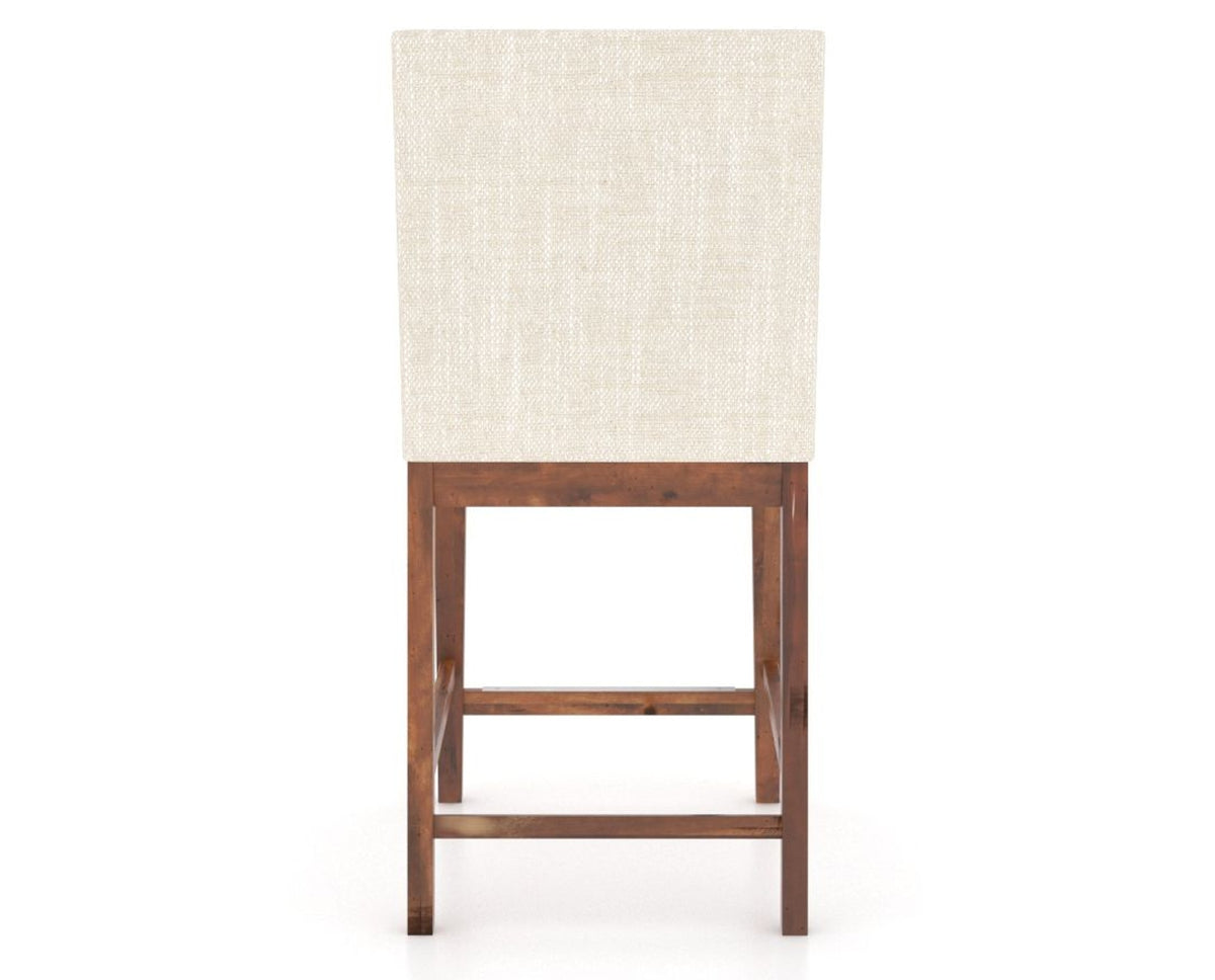 Canadel Champlain Upholstered Counter Stool 8002 in FT InsideOut® and 33 Spice Washed, back view