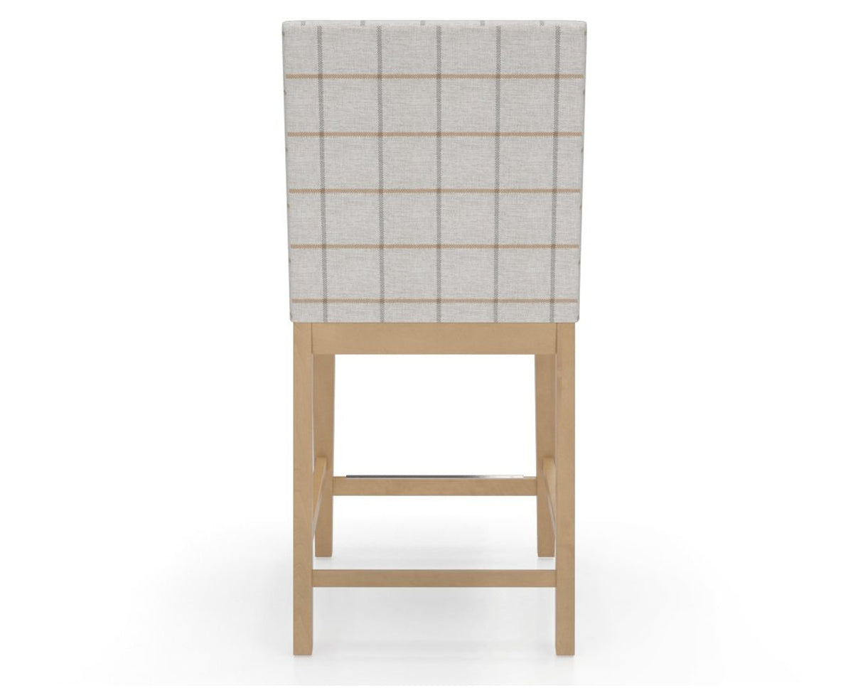 Canadel Sophia Counter Stool in Caramel Washed, OZ Fabric, back view