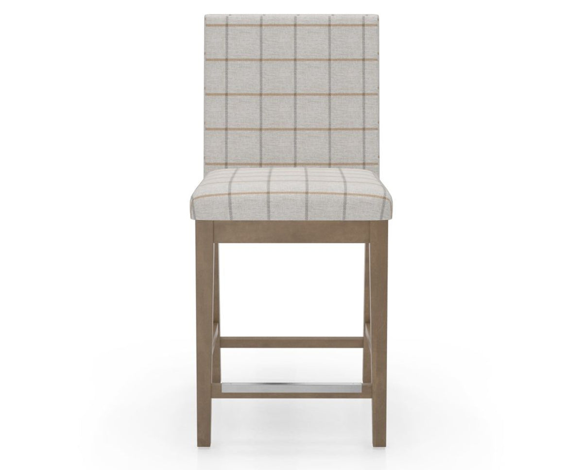 Canadel Sophia Counter Stool in Pecan Washed, OZ Fabric, front view
