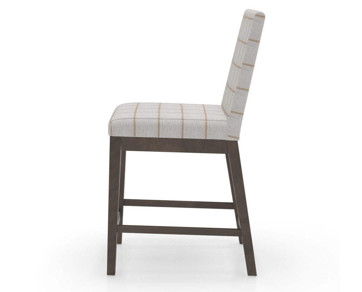 Canadel Sophia Counter Stool in Hazelnut Washed, OZ Fabric, side view