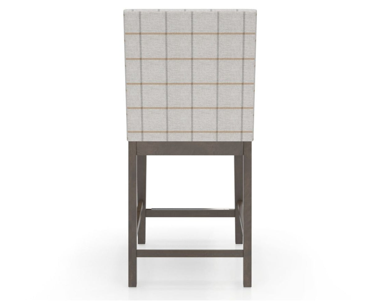 Canadel Sophia Counter Stool in Hazelnut Washed, OZ Fabric, back view