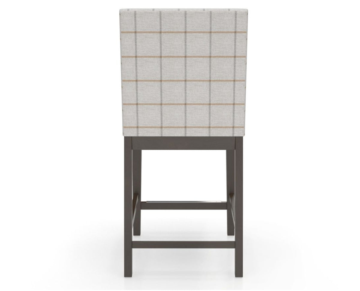 Canadel Sophia Counter Stool in Davy's Grey, OZ Fabric, back view