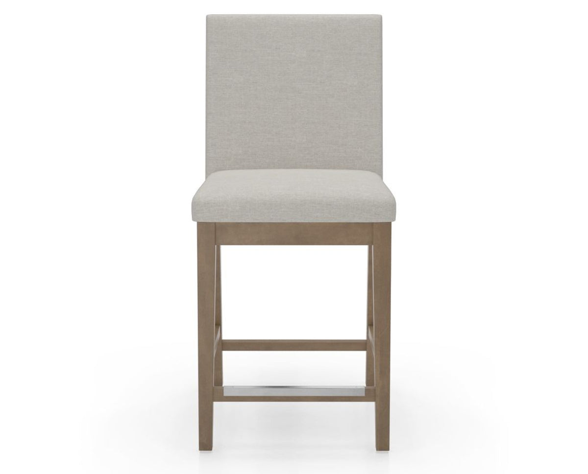 Canadel Sophia Counter Stool in Pecan Washed, TB Fabric, front view