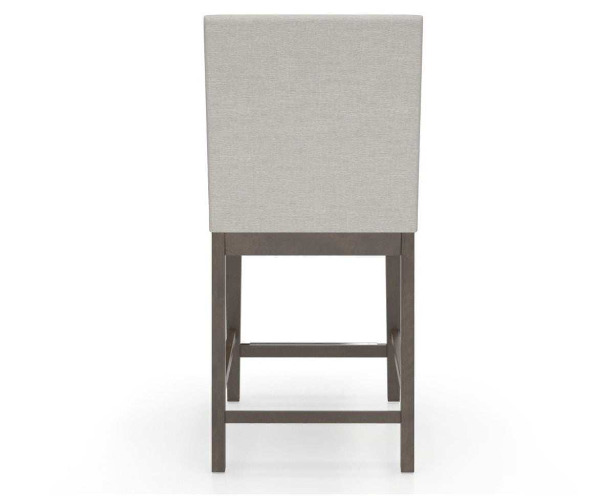 Canadel Sophia Counter Stool in Hazelnut Washed, TB Fabric, back view