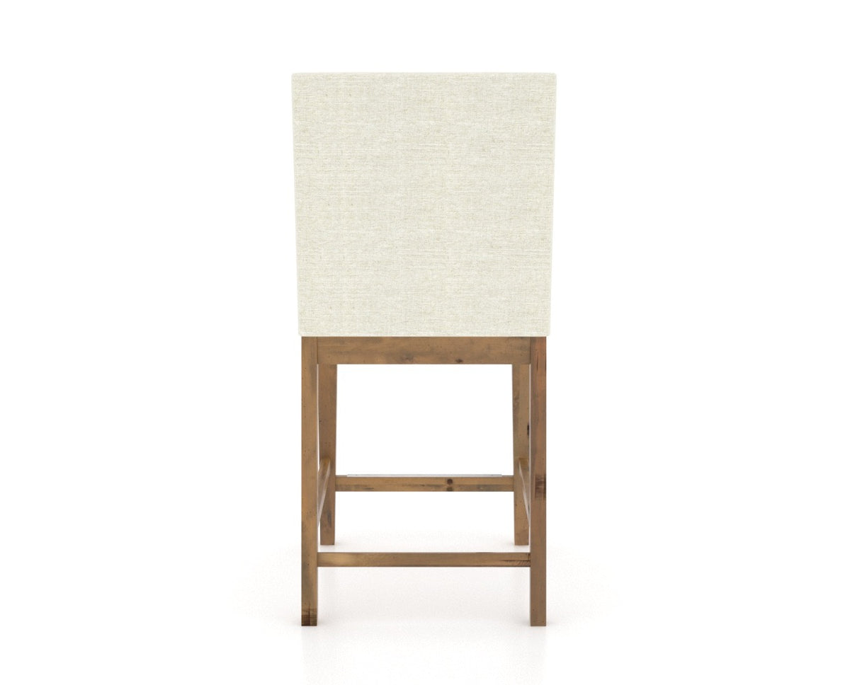 Canadel Champlain Counter Stool 8002 in Oak Washed & Fabric TW, back view