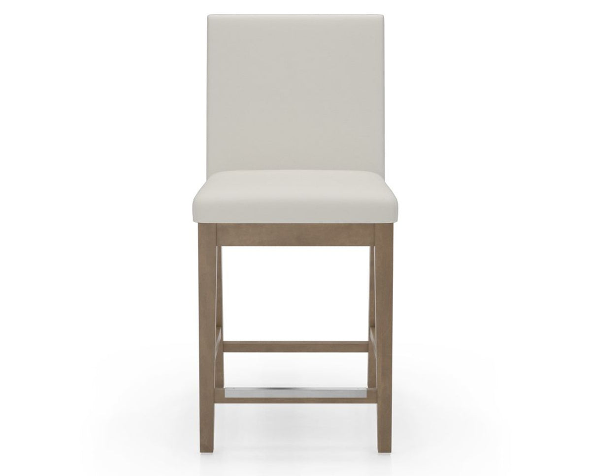 Canadel Sophia Counter Stool in Pecan Washed, YJ Faux Leather, front view