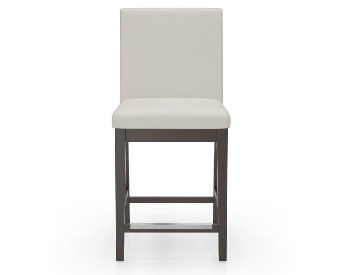 Canadel Sophia Counter Stool in Davy's Grey, YJ Faux Leather, front view