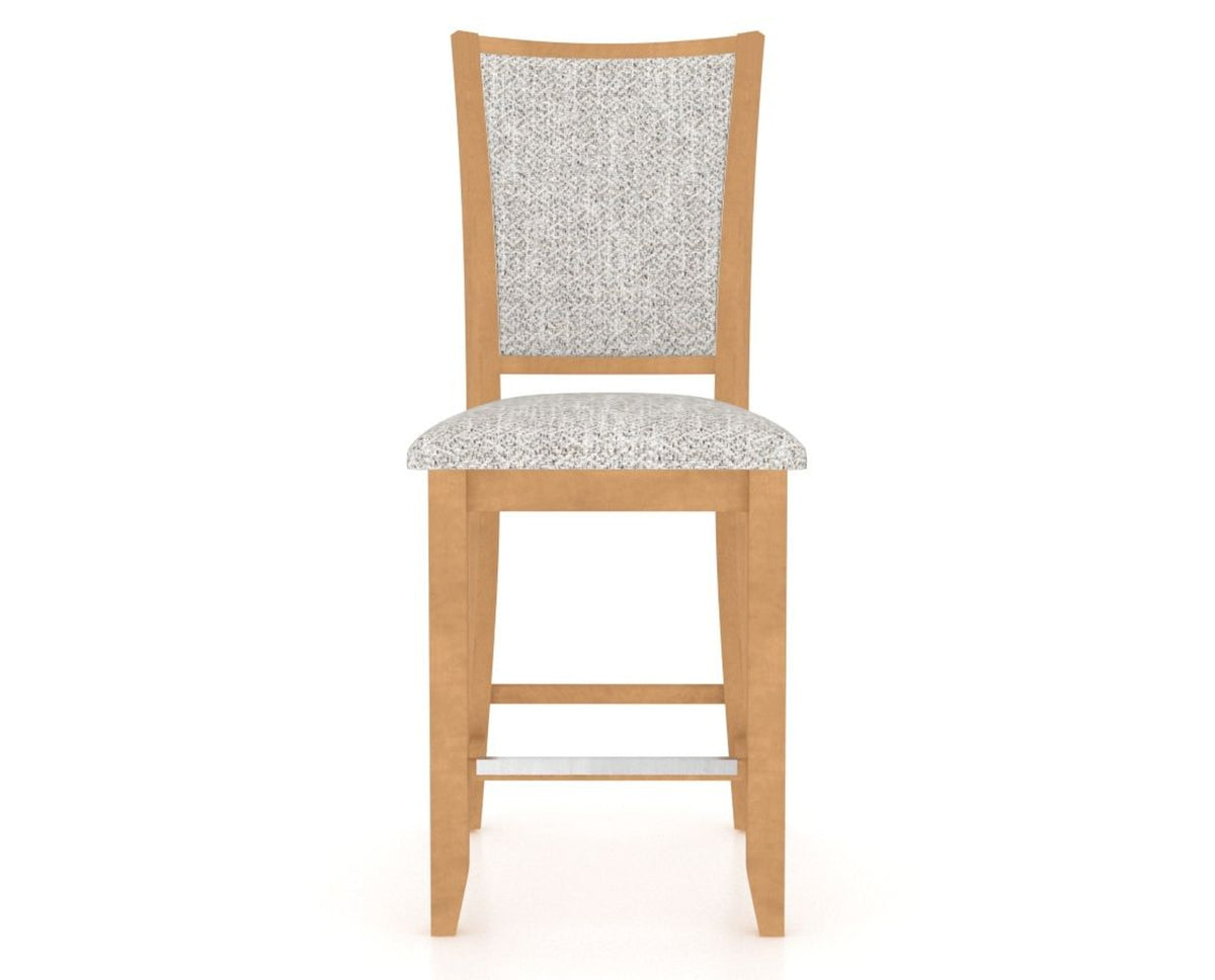 Canadel Upholstered Counter Stool 8003 in FP Crypton® and 20 Caramel Washed and Fixed Base, front view