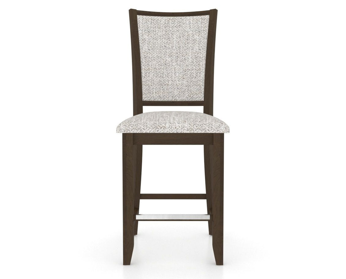 Canadel Upholstered Counter Stool 8003 in FP Crypton® and 29 Hazelnut Washed and Fixed Base, front view