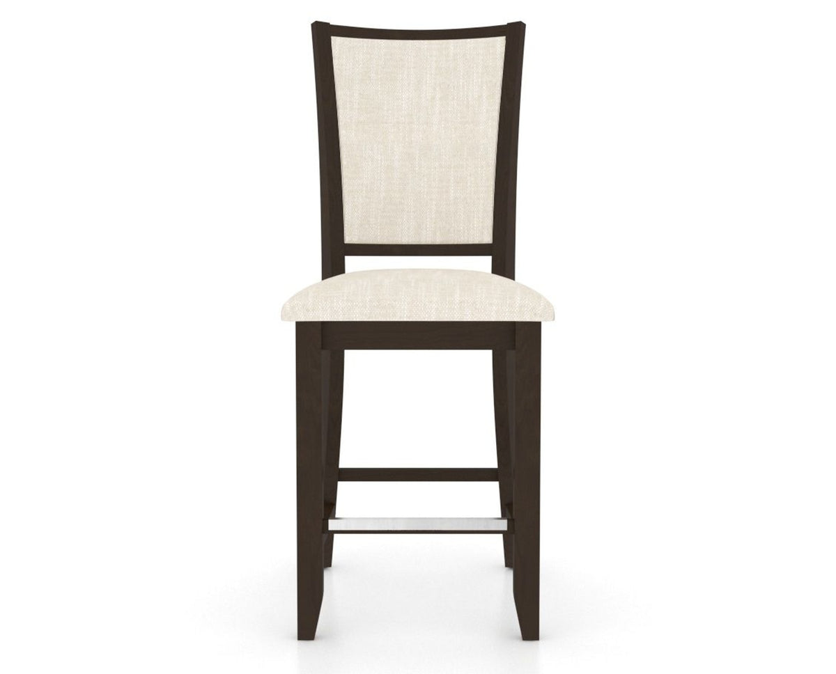 Canadel Upholstered Counter Stool 8003 in FT InsideOut® and 59 Davy's Grey and Fixed Base, front view