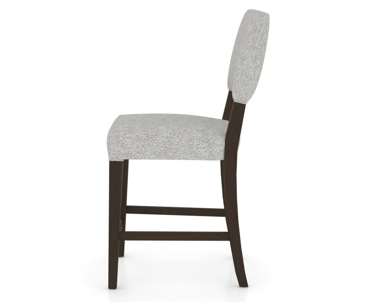 Canadel South West Counter Stool in Davy's Grey, 7C Fabric, side view
